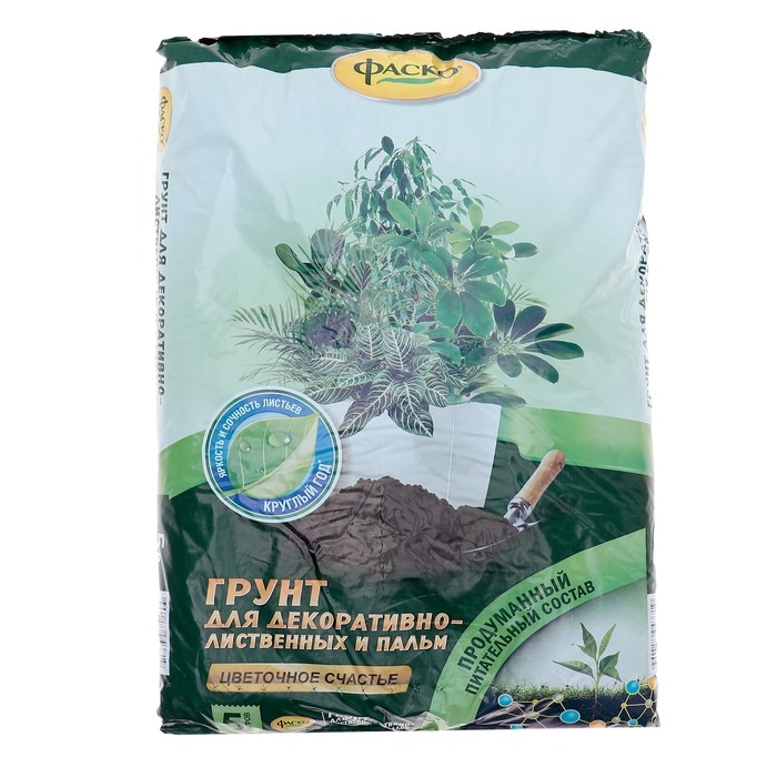 Почвогрунт Фаско Декоративно-лиственные Цветочное счастье, 5 л Почвогрунт Фаско Декоративно-лиственные Цветочное счастье, 5 л