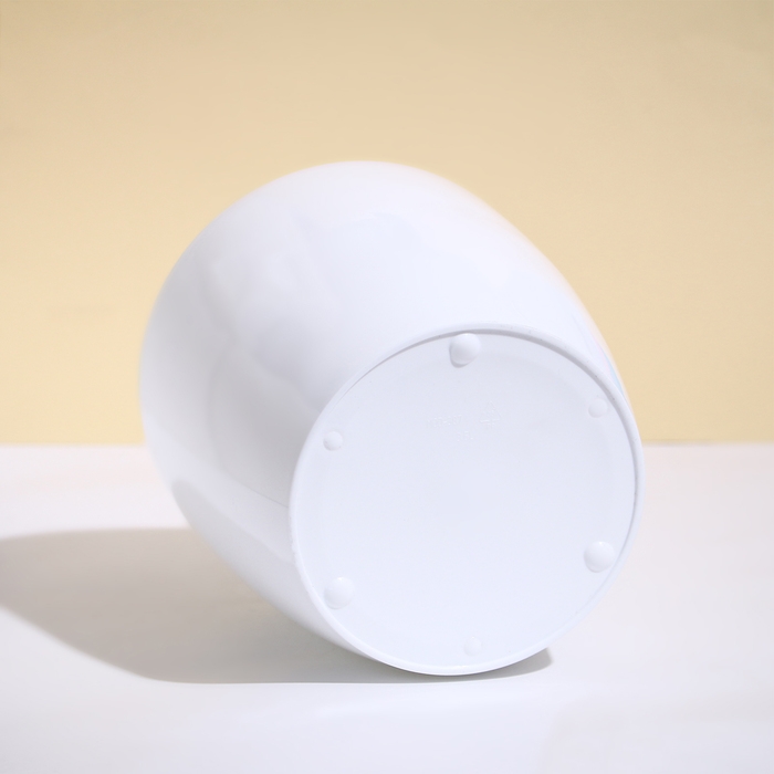 Горшок для цветов, d = 19 см, 3,5 л, пластик, белый