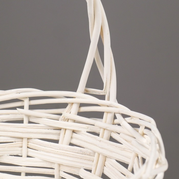Набор корзин плетёных, ива, 3 шт., белый цвет Набор корзин плетёных, ива, 3 шт., белый цвет
