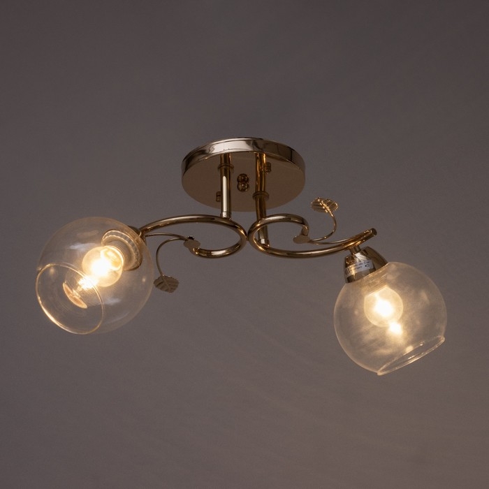 Люстра Люстра "Алеста" 2х60Вт Е27 Золото 46х15х23см