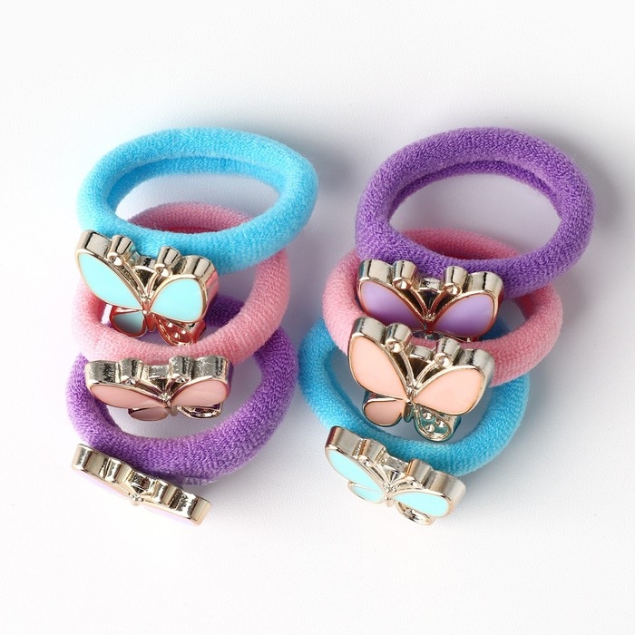 Резинки для волос «Котик» 6 шт, 3.5 х 3.5 х 1 см Резинки для волос «Котик» 6 шт, 3.5 х 3.5 х 1 см