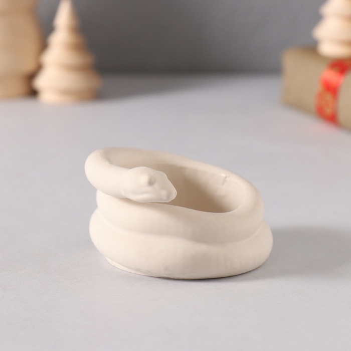 Подсвечник Подсвечник "Змея" крученая мини 4*7*4 см белая