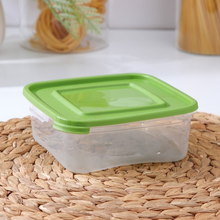 Набор пищевых контейнеров «Каскад», 14×14×5,5 см, 700 мл, 3 шт, прозрачные, крышки микс