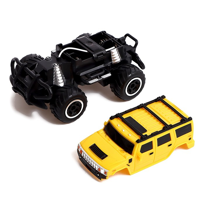 Джип радиоуправляемый «Хамер», работает от батареек, цвет жёлтый Джип радиоуправляемый «Хамер», работает от батареек, цвет жёлтый