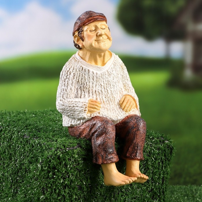 Садовая фигура  Садовая фигура "Дедушка" 12х13х20см