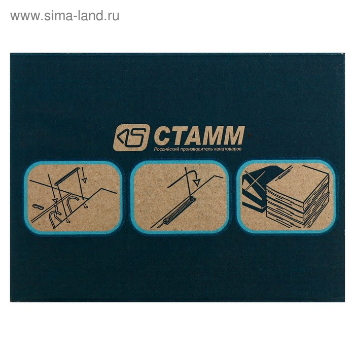Набор механизмов для скоросшивания СТАММ, пластик, 100 шт., синие Набор механизмов для скоросшивания СТАММ, пластик, 100 шт., синие