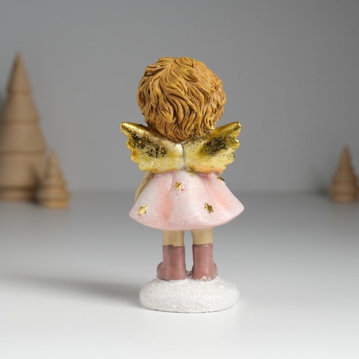 Сувенир полистоун Сувенир полистоун "Ангелочек в розовом платье и белом фартуке" МИКС 6,5х5х12,5 см