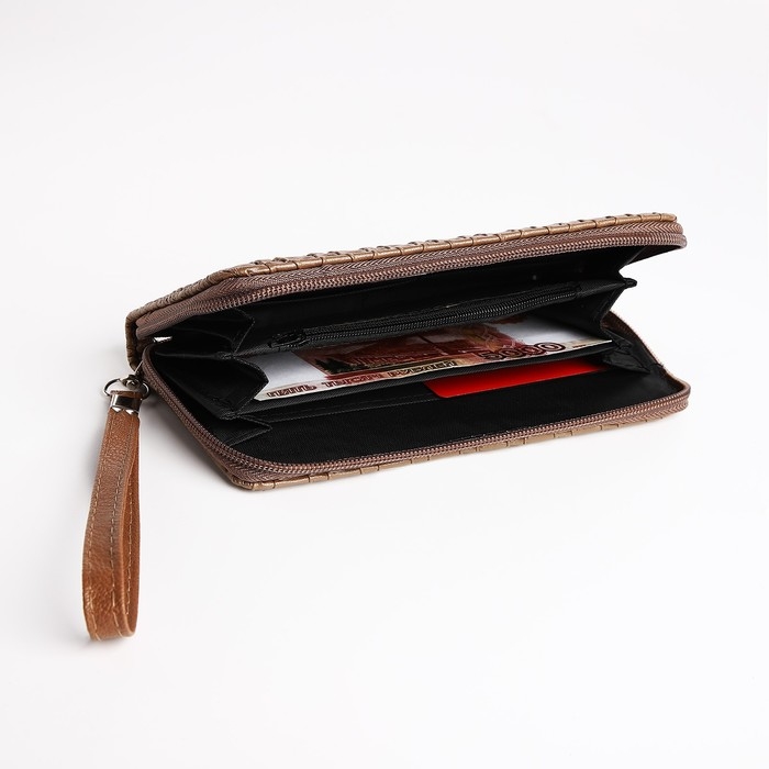 Кошелёк женский на молнии, цвет коричневый Кошелёк женский на молнии, цвет коричневый