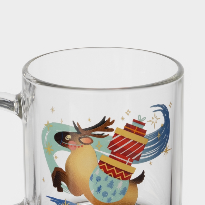 Кружка стеклянная чайная «С Новым Годом», 320 мл, МИКС Кружка стеклянная чайная «С Новым Годом», 320 мл, МИКС