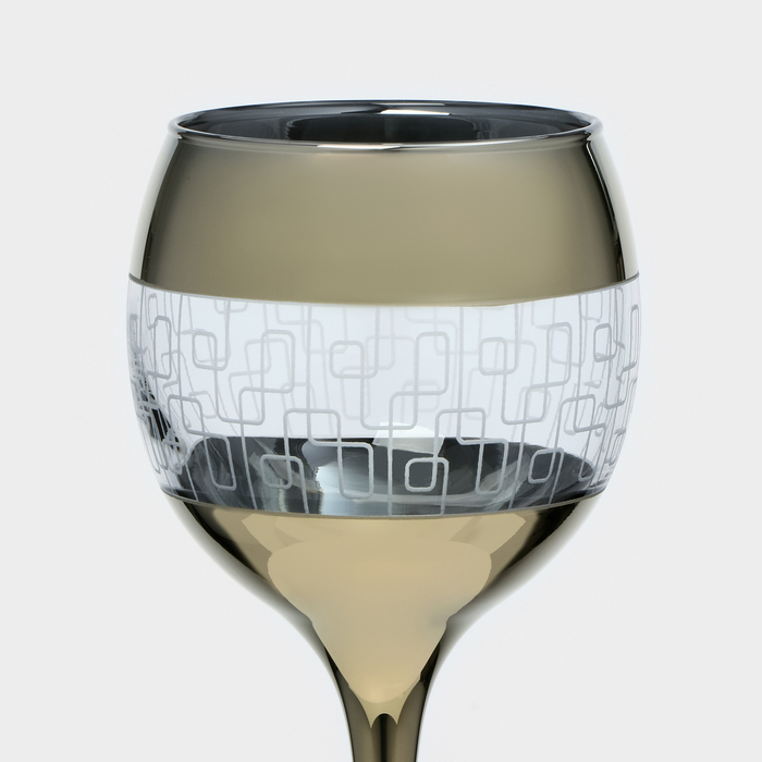 Набор бокалов «Геометрия», 290 мл, с гравировкой и напылением, 6 шт, цвет напыления золотой Набор бокалов «Геометрия», 290 мл, с гравировкой и напылением, 6 шт, цвет напыления золотой