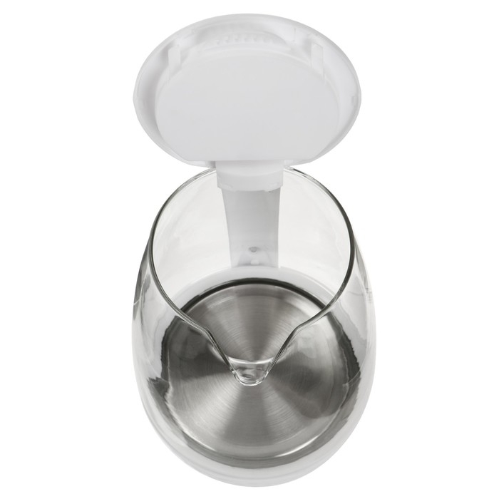 Чайник электрический "Добрыня" DO-1252W, стекло, 1.8 л, 1800 Вт, белый