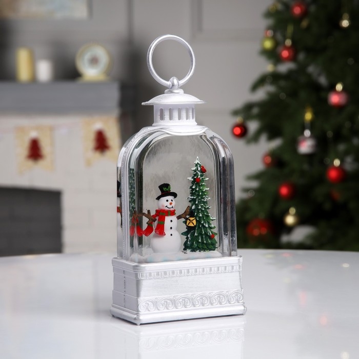 Светодиодная фигура «Фонарь со снеговиком» 10.7 × 20.5 × 6.2 см, пластик, батарейки ААх3 (не в комплекте), USB, свечение тёплое белое Светодиодная фигура «Фонарь со снеговиком» 10.7 × 20.5 × 6.2 см, пластик, батарейки ААх3 (не в комплекте), USB, свечение тёплое белое