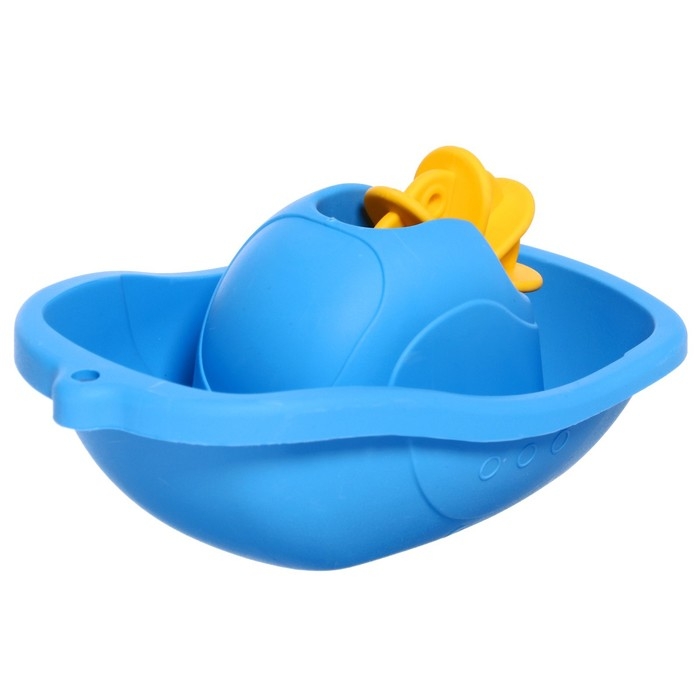 Мягкий катерок, с вертушкой, цвет голубой Мягкий катерок, с вертушкой, цвет голубой