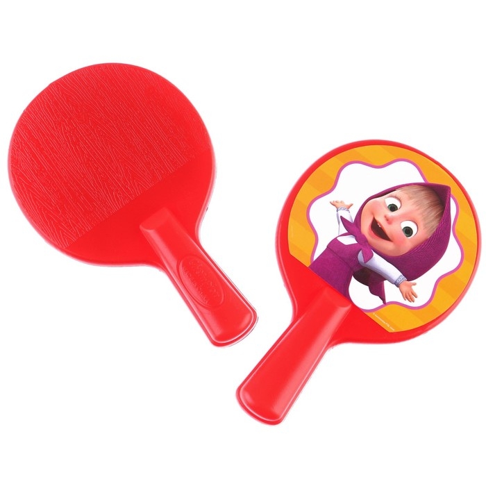 Набор игровой, ракетки 8×12 см и два мячика, Маша и медведь Набор игровой, ракетки 8×12 см и два мячика, Маша и медведь