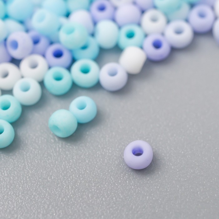 Бисер стекло 11/0  Бисер стекло 11/0 "Матовый. Меланж голубой" 10 гр