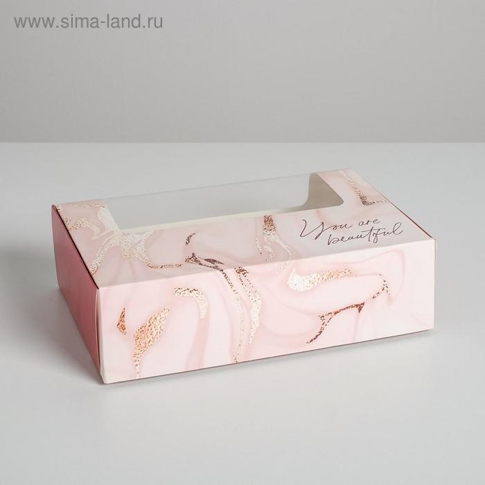 Коробка для эклеров, кондитерская упаковка, 5 вкладышей, You are Beutiful, 25.2 х 15 х 7 см Коробка для эклеров, кондитерская упаковка, 5 вкладышей, You are Beutiful, 25.2 х 15 х 7 см