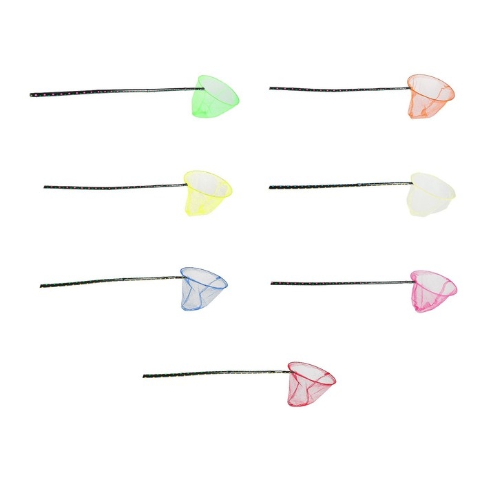 Сачок детский, ручка чёрный горох, 90 см, d=28 см, цвета МИКС Сачок детский, ручка чёрный горох, 90 см, d=28 см, цвета МИКС