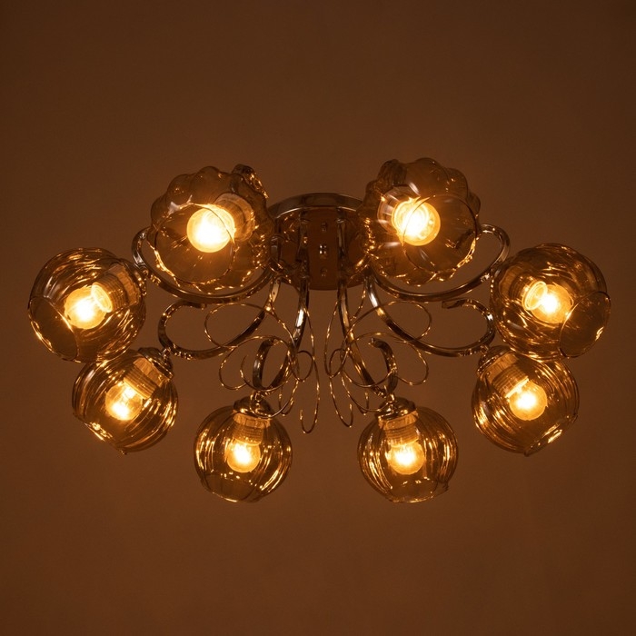 Люстра Люстра "Эшли" 8х40Вт Е27 Хром 67х67х22см