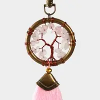 Брелок ловец снов "Великое древо" 19 см, цв. нежно-розовый Брелок ловец снов "Великое древо" 19 см, цв. нежно-розовый