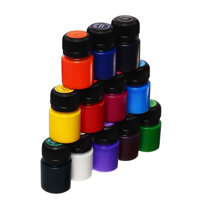 Набор красок по стеклу и керамике Decola, 12 цветов х 20 мл, 4041114 Набор красок по стеклу и керамике Decola, 12 цветов х 20 мл, 4041114