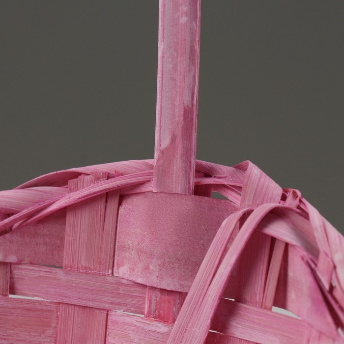 Набор корзин, 19х7,5х9,5/31 см, 22х9х11/34 см, 24х9х11,5/35 см, 3 шт, розовые, бамбук Набор корзин, 19х7,5х9,5/31 см, 22х9х11/34 см, 24х9х11,5/35 см, 3 шт, розовые, бамбук