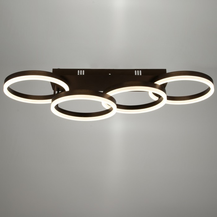 Люстра с ПДУ 1502/4 LED 160Вт 3000-6000К диммер кофе 98х30х17 см BayerLux