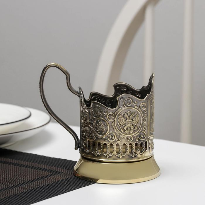 Подстаканник «Отечество. Долг. Честь», d=72мм, латунный Подстаканник «Отечество. Долг. Честь», d=72мм, латунный