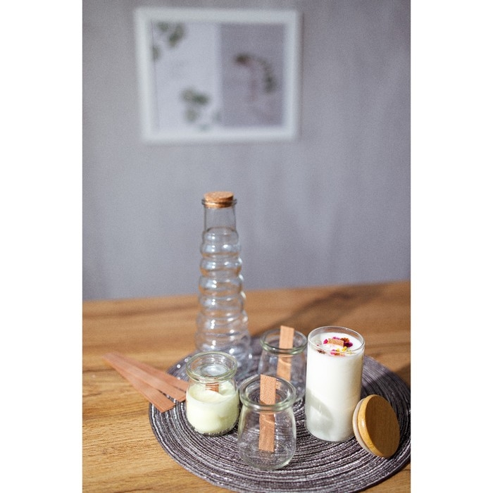 Банка стеклянная для хранения сыпучих продуктов BellaTenero &laquo;Эко&raquo;, 200 мл, 5,5&times;10,5 см, с бамбуковой крышкой