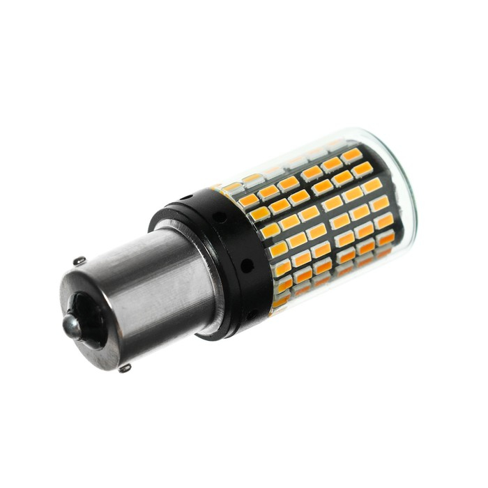 Автолампа светодиодная PY21W 1156, 144 SMD, 12 В, свет оранжевый Автолампа светодиодная PY21W 1156, 144 SMD, 12 В, свет оранжевый