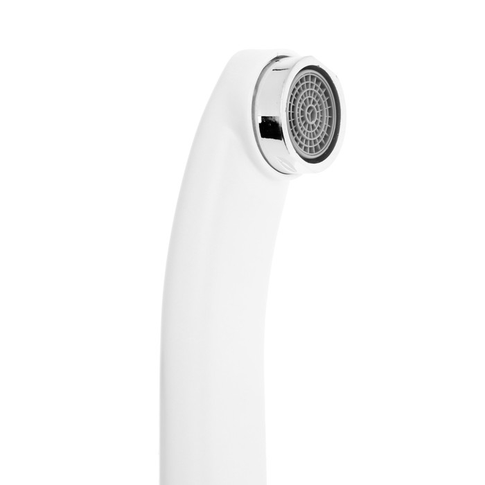 Смеситель для кухни Смеситель для кухни "Эверест" B45-274А, однорычажный, короткий излив, белый