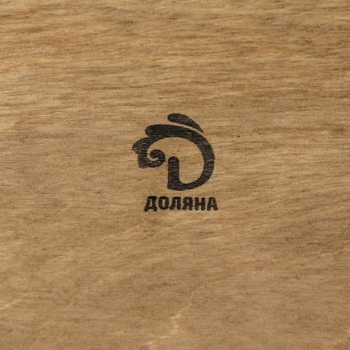 Поднос деревянный с декором Доляна, с покрытием, 30×20×6 см, сосна Поднос деревянный с декором Доляна, с покрытием, 30×20×6 см, сосна