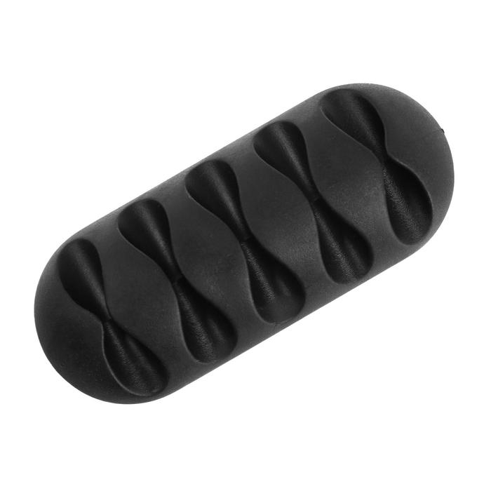 Держатель для проводов TORSO, самоклеящийся, 5 делений, 6.5×3 см, черный, пластик Держатель для проводов TORSO, самоклеящийся, 5 делений, 6.5×3 см, черный, пластик