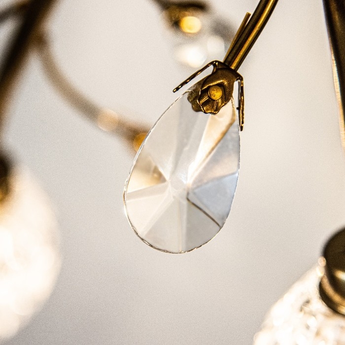 Люстра "Аурика" 9хG9 золото 60х60х30см BayerLux