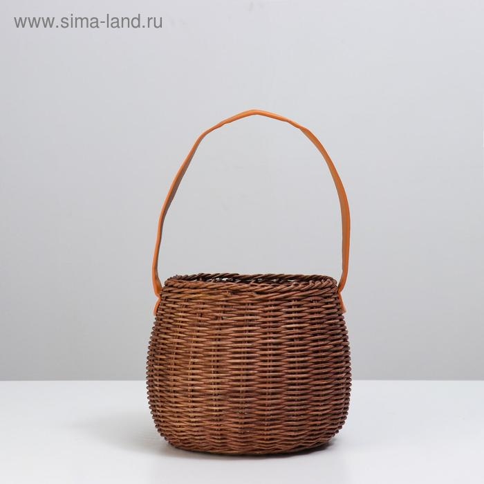 Корзина плетеная (ротанг), 15,5х15,5 см, 1 шт., коричневый Корзина плетеная (ротанг), 15,5х15,5 см, 1 шт., коричневый