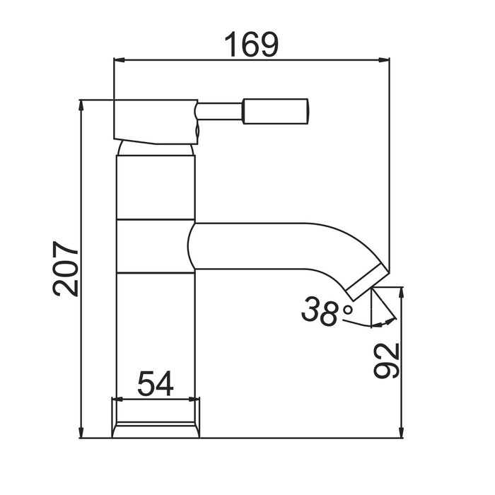 Cмеситель для раковины Accoona A9090-2, однорычажный, латунь, хром Cмеситель для раковины Accoona A9090-2, однорычажный, латунь, хром