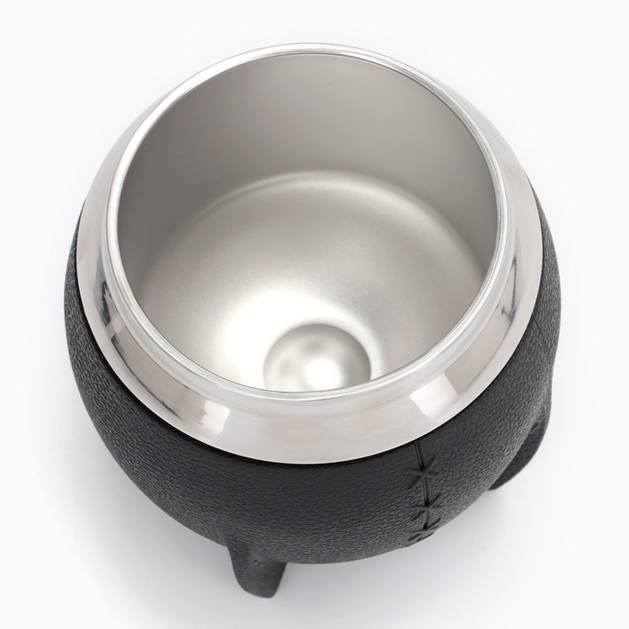 Калабас для чая Мате 250 мл и бомбилья, набор для приготовления, черный Калабас для чая Мате 250 мл и бомбилья, набор для приготовления, черный