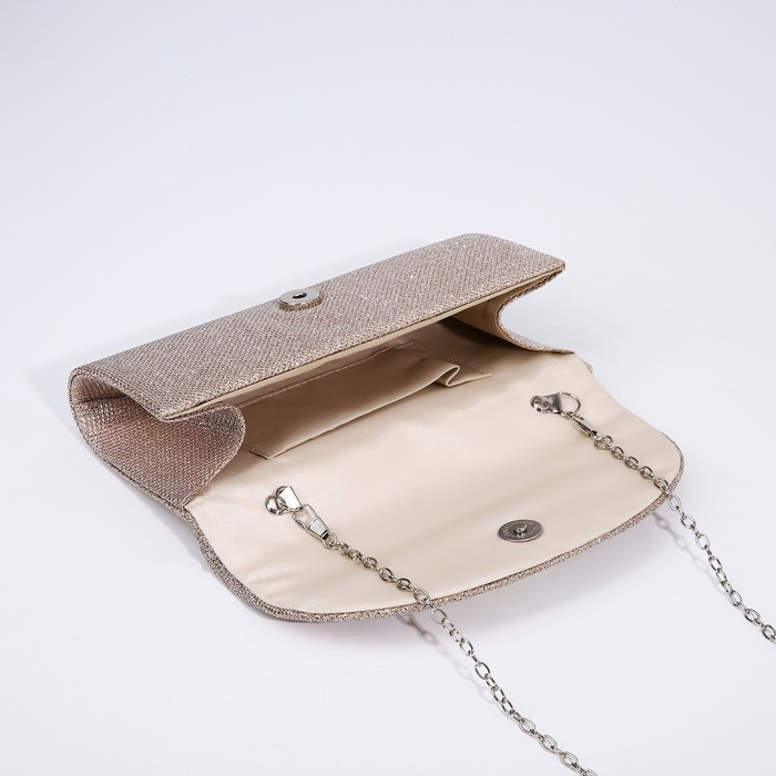 Сумка-клатч на магните, длинная цепь, цвет золотой Сумка-клатч на магните, длинная цепь, цвет золотой