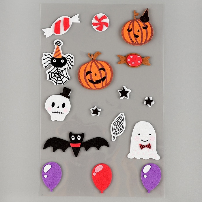 Набор наклеек из EVA  Набор наклеек из EVA "Ужастики", 16 шт