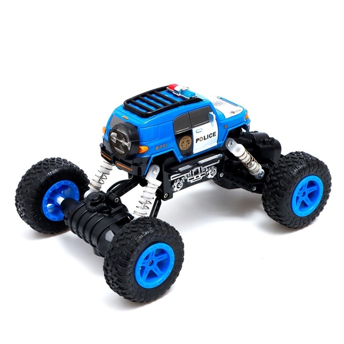 Джип радиоуправляемый «Полиция», работает от аккумулятора, цвет синий Джип радиоуправляемый «Полиция», работает от аккумулятора, цвет синий
