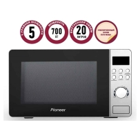 Микроволновая печь Pioneer MW228D, 700 Вт, 8 программ, 5 мощностей, 20 л, серебристая