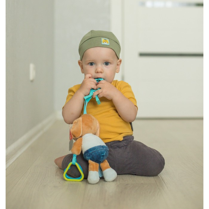 Подвеска - погремушка «Щенок Маф», прорезыватель, цвет синий, на кроватку, коляску, Крошка Я Подвеска - погремушка «Щенок Маф», прорезыватель, цвет синий, на кроватку, коляску, Крошка Я