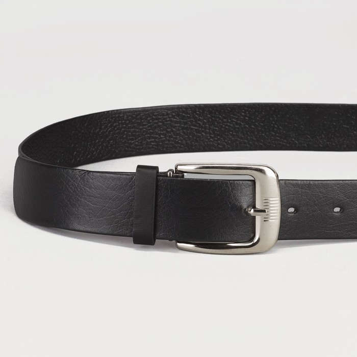 Ремень, ширина 3.5 см, винт, пряжка металл, цвет чёрный Ремень, ширина 3.5 см, винт, пряжка металл, цвет чёрный