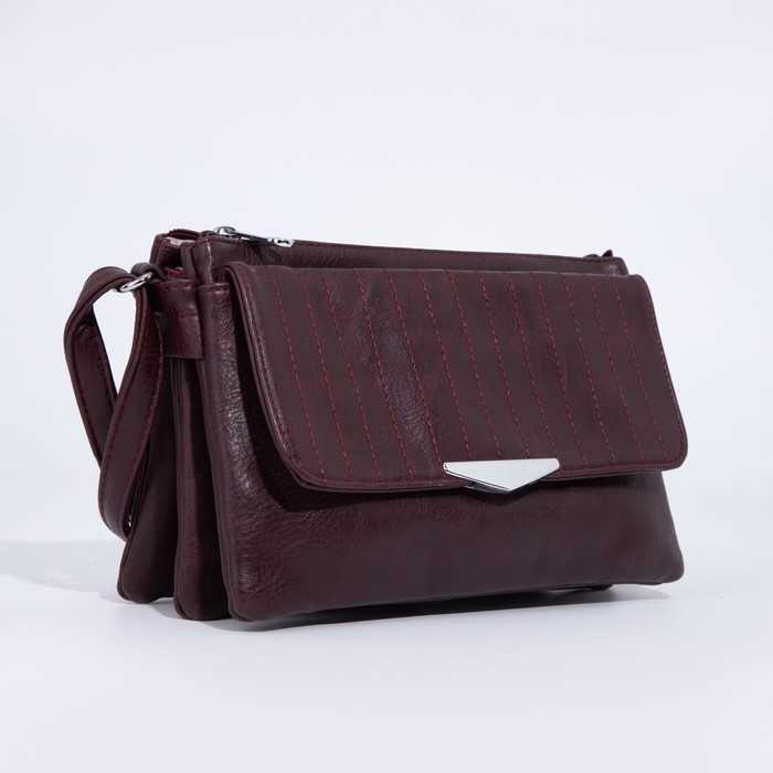 Сумка-мессенджер на молнии, цвет бордовый Сумка-мессенджер на молнии, цвет бордовый