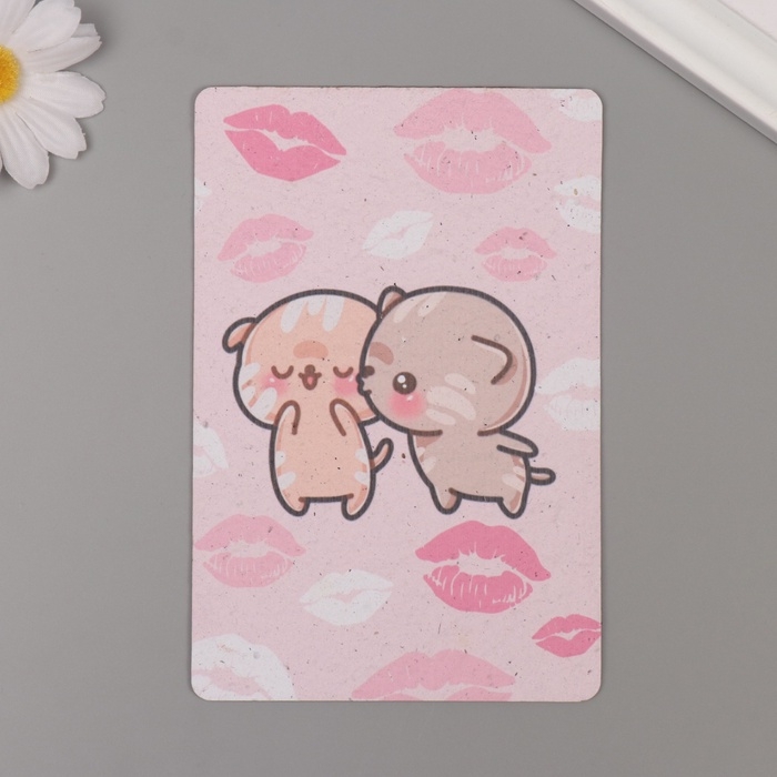 Растущая открытка Растущая открытка "Поцелуйчики" 10*15 см