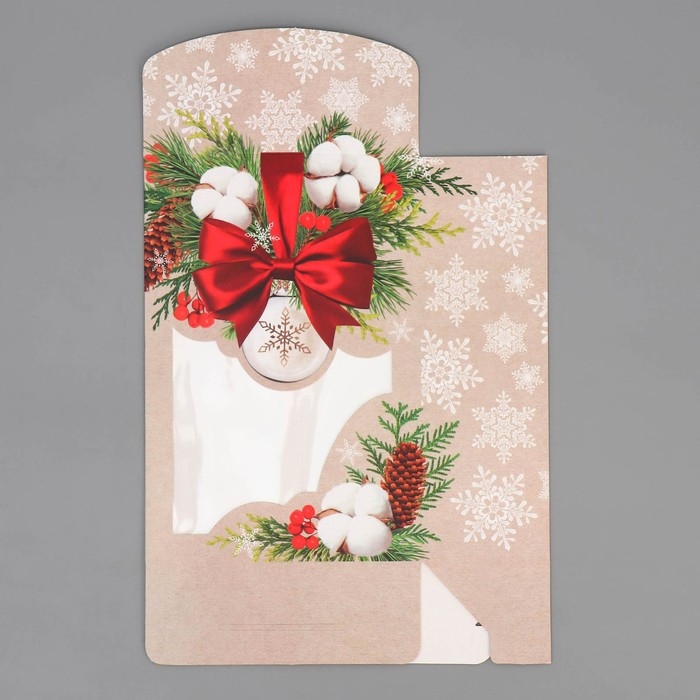 Коробка подарочная новогодняя складная «Хлопок», 15 х 7 х 22 см, Новый год Коробка подарочная новогодняя складная «Хлопок», 15 х 7 х 22 см, Новый год