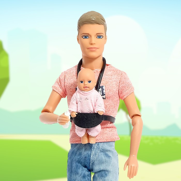 Набор кукол«Кевин с малышом на прогулке», с коляской, с аксессуарами, МИКС Набор кукол«Кевин с малышом на прогулке», с коляской, с аксессуарами, МИКС