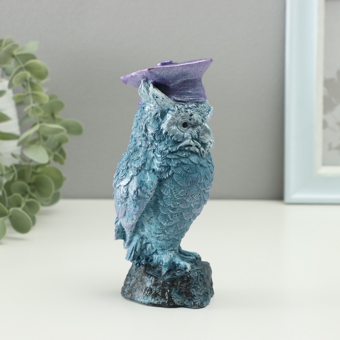 Фигура Фигура "Филин мудрый" 15х6см, серо-голубой