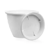 Горшок для цветов с поддоном 3,6 л d_ см h_ см "Цветочек" белый Горшок для цветов с поддоном 3,6 л d_ см h_ см "Цветочек" белый