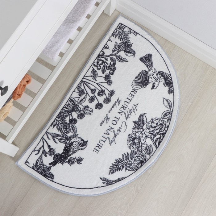 Коврик для дома SAVANNA Return to nature, 50×80 см, цвет белый Коврик для дома SAVANNA Return to nature, 50×80 см, цвет белый