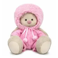 Мягкая игрушка &laquo;Зайка Ми в меховой шапке и комбинезоне&raquo;, 18 см